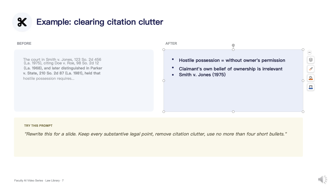 Editable bullet content on a second exported PowerPoint slide