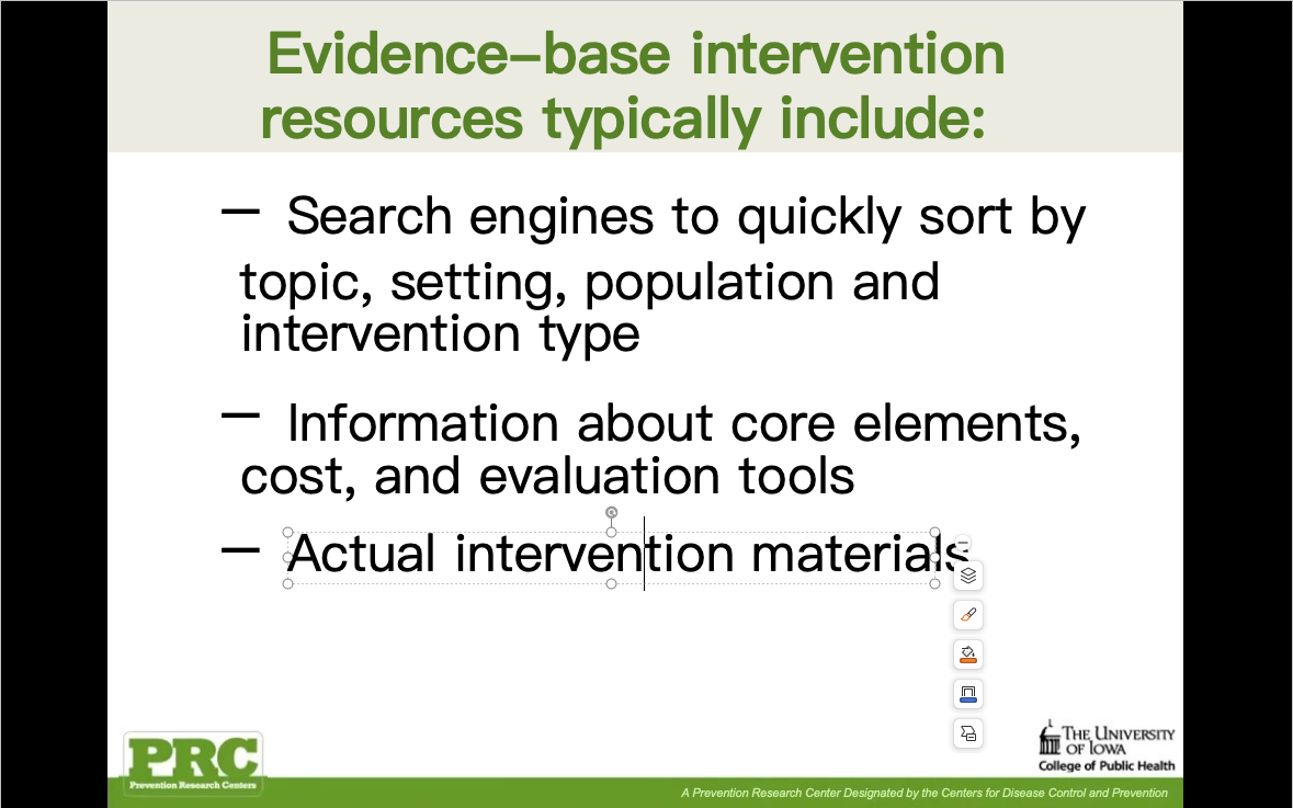 Recognized webinar text selected in the exported PowerPoint deck